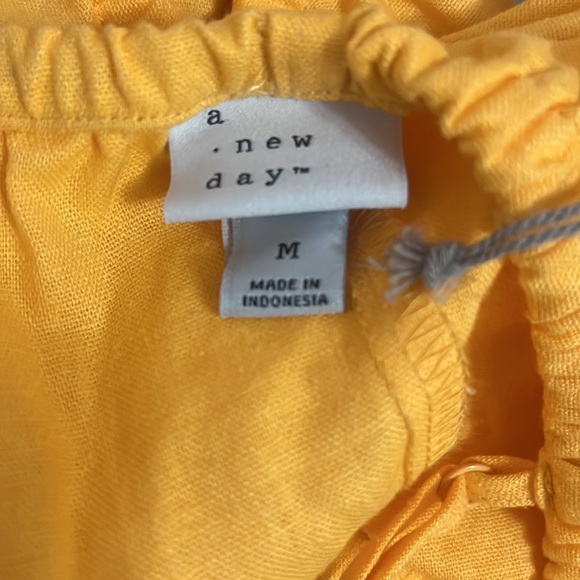 A new day orange pull over Linen tank dress - Picture 5 of 6